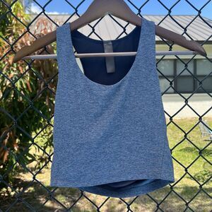 Dip Women's Sports Bra Top Crop Gray Open Back Cutout Size Small